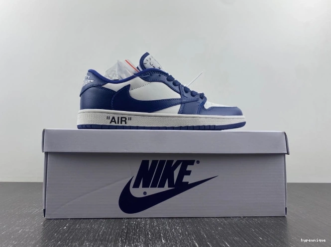 HYPE X CUSTOM DM7890-101 SCOTT AIR JORDAN 1 OFF-WHITE TRAVIS X 0811